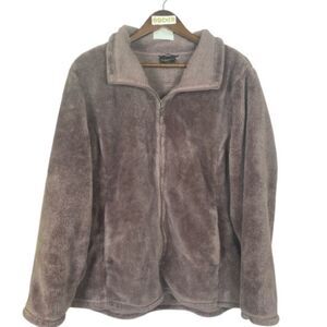 32 degrees heat Warm Mauve Purple Plush Zip Jacket XXL | Fall Essential